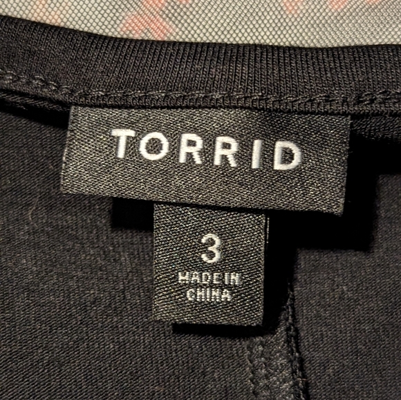 Sheer overlay dark floral whimsigoth Torrid dress - Picture 3 of 3